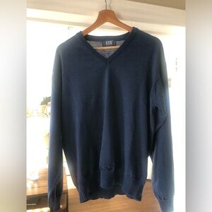 Valentino Marini men’s large Marino wool v-neck sweater